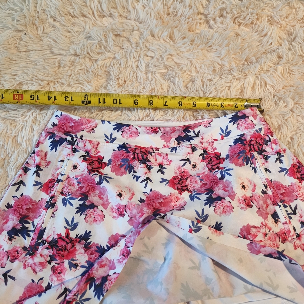 Floral Pink and White Women's Skirt - Picture 6 of 6
